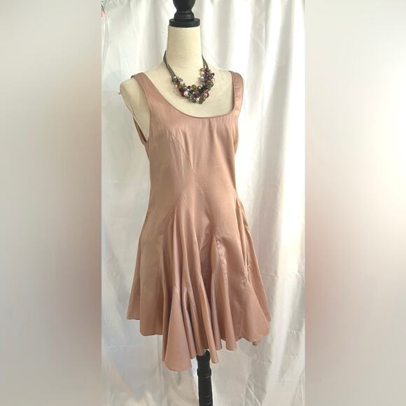 Rebecca Taylor Dresses & Skirts - Rebecca Taylor Women's Pink Godet Sleeveless A-Line 100% Cotton Dress Size 10